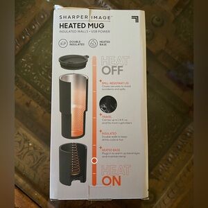 Sharper Image insulated heated travel mug- NEW